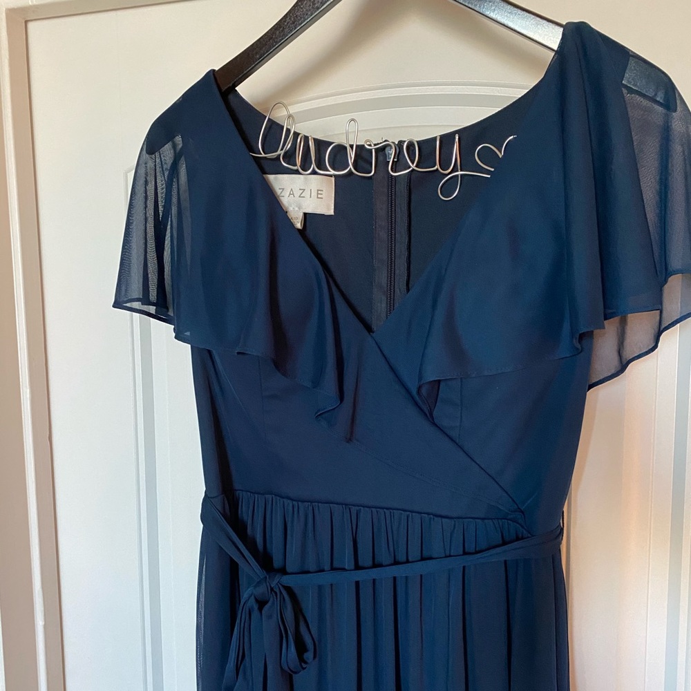 Azazie Navy Bridesmaid Dress - Jael